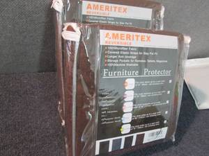 lot 210 image: 2 Chocolate Chair Furniture Protect...