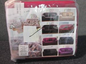 lot 212 image: Wine Red 3 Seater Sofa Cover...