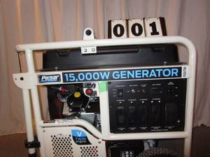 lot 1 image: Pulsar 15,000 Watt Generator