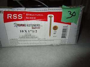 lot 30 image: Box GTX Fasteners Structural Screws