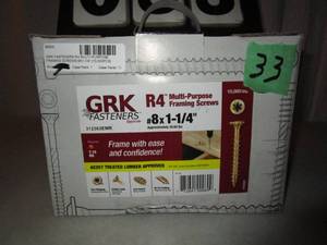 lot 33 image: Box GRT Fasteners Multipurpose Framing Screws