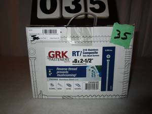 lot 35 image: Box GRK Fasteners RTStainless Composite Trim Head Screws