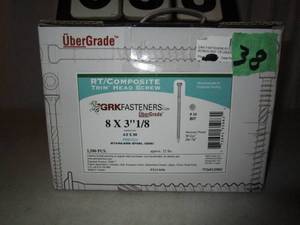 lot 38 image: Box GRK Fasteners RTComposite Trim Head Screws