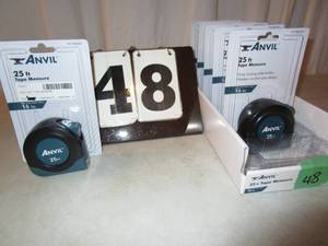 lot 48 image: Anvil 25 ft Tape Measures