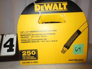 lot 64 image: Dewalt Air Hose - 50 ft