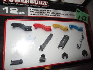 lot 132 image: Powerbuilt 12 pc Disconnect Kit