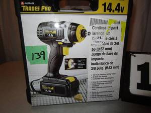 lot 139 image: All Trades Pro 14.4V Cordless Impact Wrench Kit