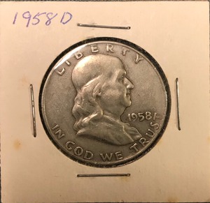 lot 57 image: 1958-D Franklin Half Dollar