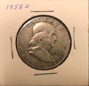 lot 65 image: 1958-D Franklin Half Dollar
