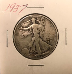 lot 67 image: 1937 Walking Liberty Half Dollar