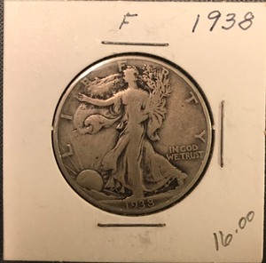lot 66 image: 1938 Walking Liberty Half Dollar