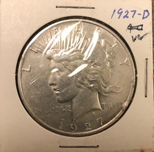 lot 100 image: 1927-D Peace Dollar