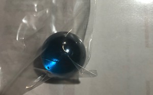 lot 118 image: 1 Diameter Carnival Glass Blue Marble Shooter
