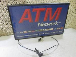 Light-Up ATM Sign 22 x 14 Doesnt...