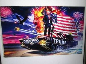 3 ft x 5 ft Trump on Tank Flag  RMD...