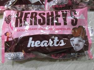 3 Bags of Hersheys Hearts Best by O...