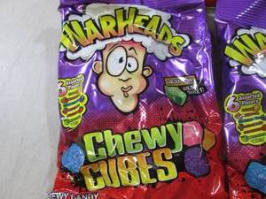 6 Bags of War Heads Chewy Cubes Can...