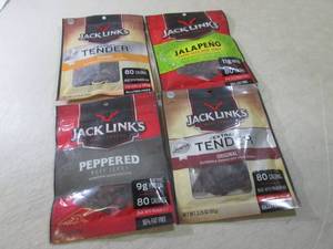 4 Assorted Bags of Jack Links Jerky...