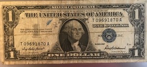 1957 $1 Silver Certificate - T09691870A