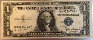 1935 D $1 Silver Certificate - Q43184742F