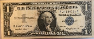 1957 $1 Silver Certificate - R24630124A