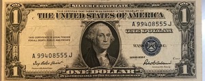 1935 F $1 Silver Certificate - A99408555J