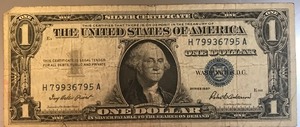 1957 $1 Silver Certificate - H79936795A