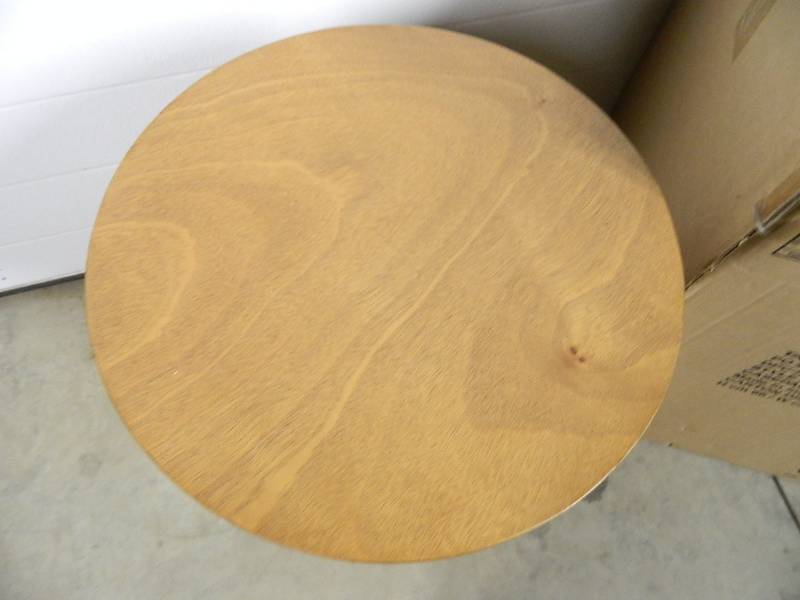 prisma round wood accent table