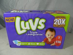 New Case of Luvs Triple Leakguards Diapers