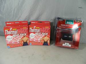 New Back Heat Packs and Brace