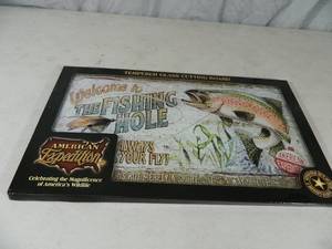 New Fishing Themed Tempered Glass Cutting Board