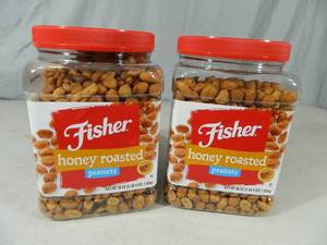 4 lbs 8 oz of Fisher Honey Roasted Peanuts