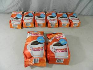 8 New Bags of Dunkin Donuts Coffee