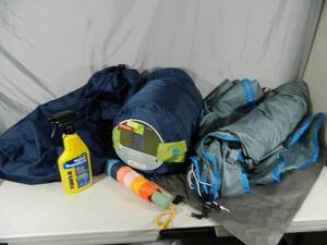 Sleeping Bag, Rain Fly for Tent, Etc