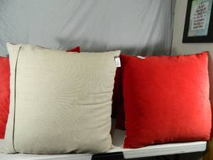 6 New Large Reversible Throw Pillows with Removable Covers