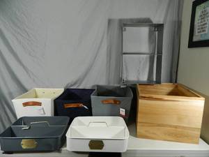 7 Storage Bins  Shelf