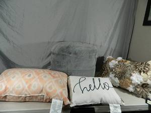 New Foot Ottoman and 3 New Throw Pillows