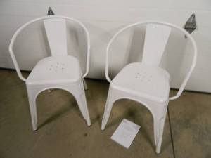New Pair of Metal Dining Arm Chair
