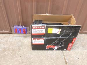 Craftsman reel mower. Appears new in box & will require some assembly. As shown.