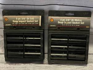 lot 7 image: 8pc Mechanics SAE  Metric Deep Impact Socket Set