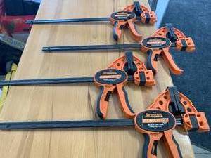 lot 8 image: Lot of 4 Jorgensen 12 Wood Clamps