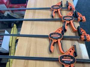 lot 9 image: Lot of 4 Jorgensen 24 Wood Clamps