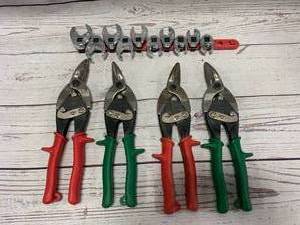 lot 70 image: Lot of 4 Craftsman Snips & Crescent SAE Crows Feet Set