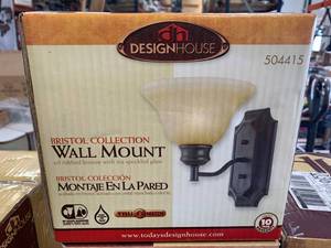lot 102 image: Design House 504415 Bristol Wall Mount Light $41  Amazon
