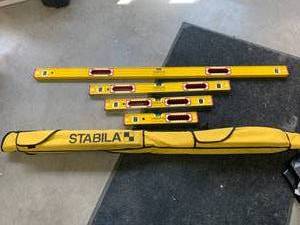 lot 109 image: Stabila 4pc German Level Set $349 Retail