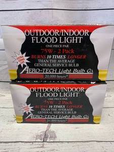 lot 122 image: AeroTech 75 Watt 4 Pack Outdoor Floodlights