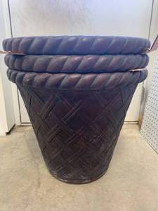 lot 126 image: Lot of 3 Resin Pots 19 Tall