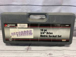 lot 138 image: Performance Tool 16pc 34 dr Metric Impact Socket Set
