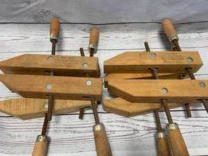 lot 139 image: Lot of 4 USA Made Jorgensen Wood Clamps