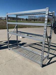 lot 143 image: Pallet Racking with 4 Shelves  77wide x 72 tall x 24 deep